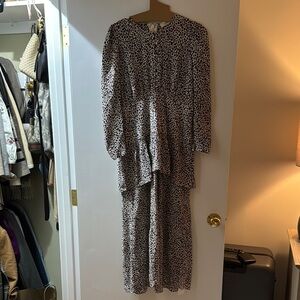 A.L.C. Black and White Midi Dress